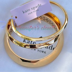 NWT ♠️ Kate Spade Gold-tone Bangle Bracelet Set